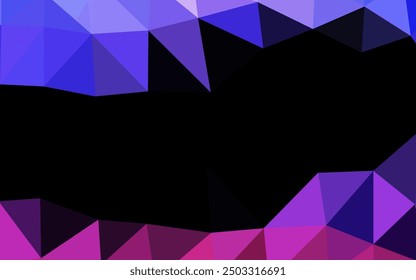 Light Pink, Blue vector shining triangular template. Colorful illustration in Origami style with gradient.  Template for a cell phone background.