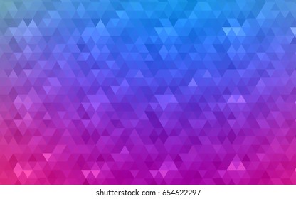 Light Pink, Blue vector shining triangular pattern. Shining colored illustration in a brand-new style. A completely new design for your business.