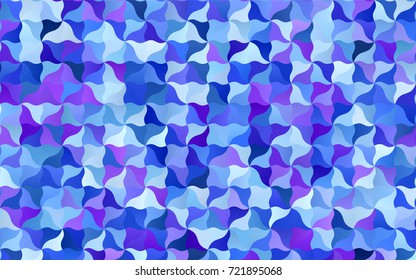 Light Pink, Blue vector shining cranked background. Creative illustration in halftone arched style with gradient. The pattern of blurred lines for your business design.