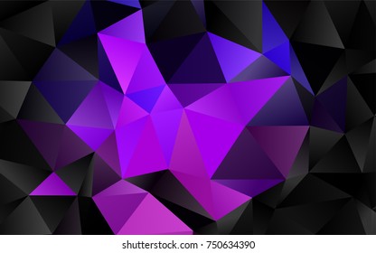 Light Pink, Blue vector shining triangular template. Colorful illustration in abstract style with gradient. The completely new template can be used for your brand book.