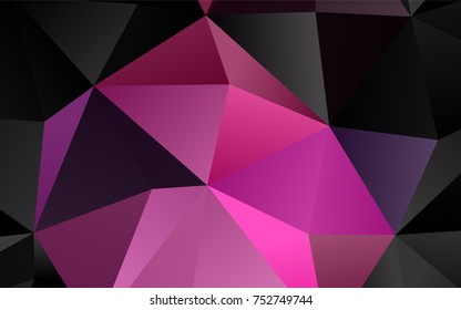 Light Pink, Blue vector shining triangular background. Modern geometrical abstract illustration with gradient. A completely new template for your business design.