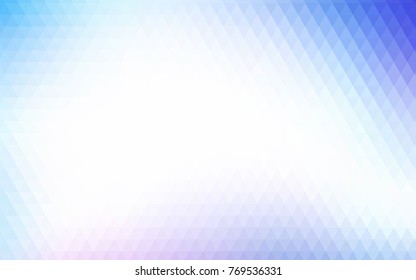Light Pink, Blue vector shining triangular template. A sample with polygonal shapes. Triangular pattern for your business design.