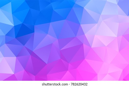 Light Pink, Blue vector shining triangular pattern. An elegant bright illustration with gradient. The completely new template can be used for your brand book.