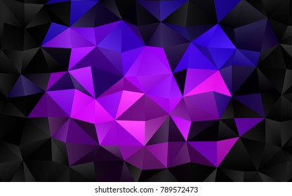 Light Pink, Blue vector shining triangular pattern. Brand-new colored illustration in blurry style with gradient. Triangular pattern for your business design.