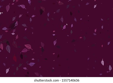 Light Pink, Blue vector sketch backdrop. Decorative illustration with abstract colorful leaves. Pattern for heads of websites and designs.
