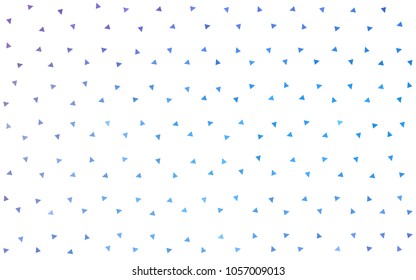 Light Pink, Blue vector of small triangles on white background. Illustration of abstract texture of triangles. Pattern design for banner, poster, cover.