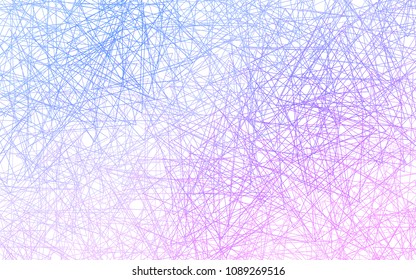 Light Pink, Blue vector of small triangles on white background. Illustration of abstract texture of triangles. Pattern design for banner, poster, cover.