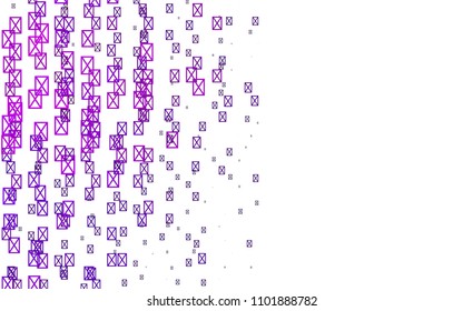 Light Pink, Blue vector of small triangles on white background. Illustration of abstract texture of triangles. Pattern design for banner, poster, cover.