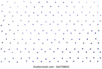 Light Pink Blue vector of small triangles on white background. Illustration of abstract texture of triangles. Pattern design for banner, poster, cover.