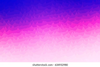 Light Pink, Blue vector of small triangles on white background. Illustration of abstract texture. Pattern design for banner, poster, cover.