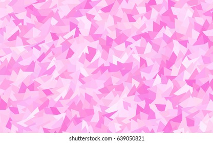 Light Pink, Blue vector of small triangles on white background. Illustration of abstract texture of triangles. Pattern design for banner, poster, cover.