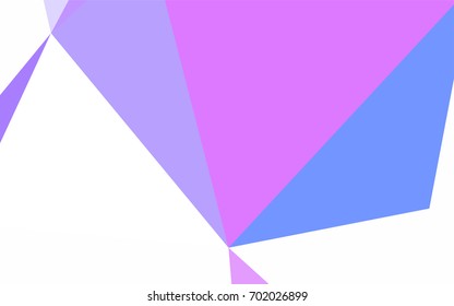 Light Pink, Blue vector of small triangles on white background. Illustration of abstract texture of triangles. Pattern design for banner, poster, cover.