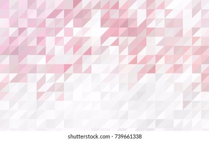 Light Pink, Blue vector of small triangles on white background. Illustration of abstract texture of triangles. Pattern design for banner, poster, cover.