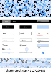 Light Pink, Blue vector style guide with circles. Decorative ui kit design in abstract style with colorful dots. This sample is for your landing page.