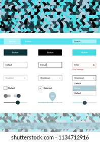Light Pink, Blue vector style guide with circles. Modern Style guide with colorful gradient circles in its header. This template you can use for websites.