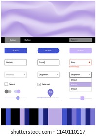 Light Pink, Blue vector style guide with bent lines. Shining curly illustration in marble style with gradient. Beautiful layout for websites, landing pages.