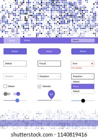 Light Pink, Blue vector style guide with circles. Colorful Style guide with circles on abstract background. This template you can use for landing pages.
