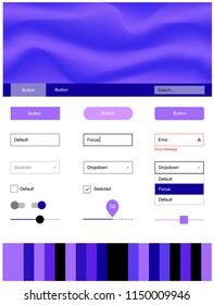 Light Pink, Blue vector style guide with bent lines. Creative illustration in halftone marble style with gradient. This sample is for your website.
