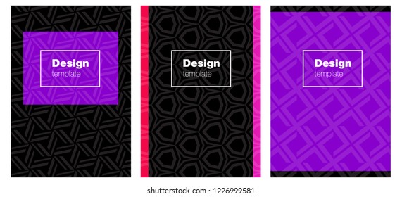Light Pink, Blue vector style guide for notepads. Glitter abstract design concept with text box. Design for cover of books, notepads.