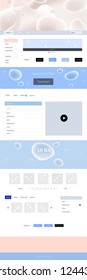 Light Pink, Blue vector style guide with bent lines. Colorful abstract illustration with gradient lines. This sample is for your website.