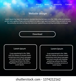 Light Pink, Blue vector style guide with sky stars. Decorative ui kit design in abstract style with colorful sky. Simple colorful design for websites.