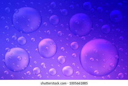 Light Pink, Blue vector template with circles. Glitter abstract illustration with blurred drops of rain. Beautiful design for your business natural advert.