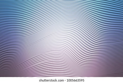 Light Pink, Blue vector template with abstract ribbons. Creative illustration in halftone arched style with gradient. A completely new template for your business design.