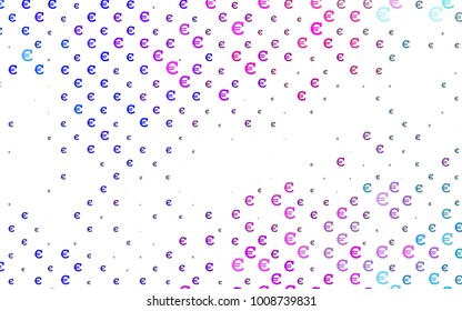 Light Pink, Blue vector template with cryptocurrency. Abstract illustration with colored financial digital symbols. Template can be used as a background for ads of markets, loans.