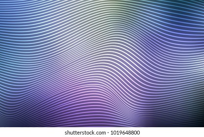 Light Pink, Blue vector template with curved ribbons. Creative geometric illustration in Origami style with gradient. The polygonal design for your web site.