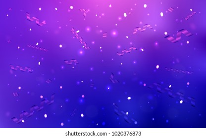 Light Pink, Blue vector template with carnival confetti. Confetti on blurred abstract background with colorful gradient. New design for ad, poster, banner of your Party.