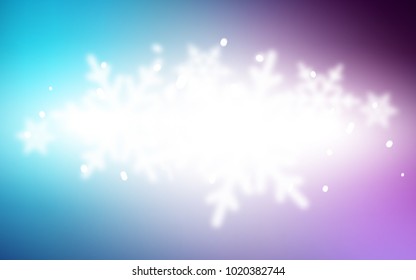 Light Pink, Blue vector template with ice snowflakes. Modern geometrical abstract illustration with crystals of ice. The pattern can be used for year new  websites.