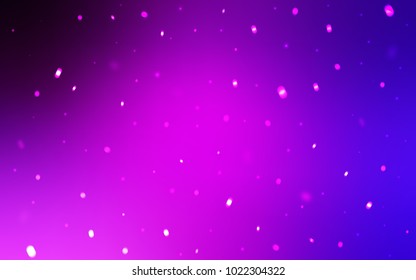 Light Pink, Blue vector template with ice snowflakes. Blurred decorative design in xmas style with snow. The pattern can be used for new year ad, booklets.
