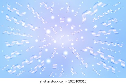 Light Pink, Blue vector template with carnival confetti. Glitter abstract illustration with colorful confetti, ribbons. Beautiful design for your business advert of anniversary.