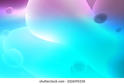 Light Pink, Blue vector template with liquid shapes. Shining illustration, which consist of blurred lines, circles. Brand-new design for your ads, poster, banner.