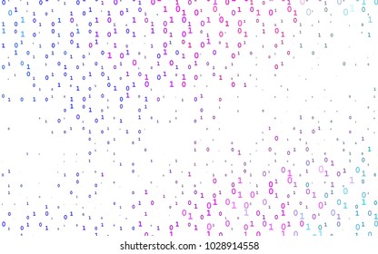 Light Pink, Blue vector template with isolated numerals. Modern geometrical illustration with numerals. Template can be used as a background for ads of typography.