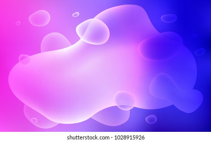 Light Pink, Blue vector template with lava shapes. Modern gradient abstract illustration with bandy lines. Pattern for your business design.