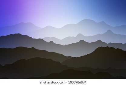 Light Pink, Blue vector template with liquid shapes. Creative geometric illustration in mountain style with gradient. The template for cell phone backgrounds.