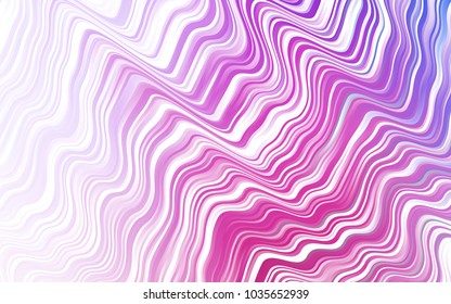 Light Pink, Blue vector template with abstract lines. Blurred geometric sample with gradient bubbles.  The elegant pattern for brand book.