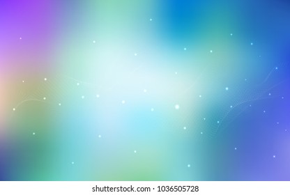 Light Pink, Blue vector template with circles. Glitter abstract illustration with blurred drops of rain. Pattern can be used as texture of water, rain drops.