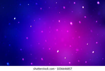 Light Pink, Blue vector template with ice snowflakes. Decorative shining illustration with snow on abstract template. The template can be used as a new year background.