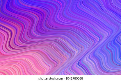 Light Pink, Blue vector template with liquid shapes. Modern gradient abstract illustration with bandy lines. A completely new template for your business design.