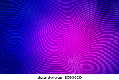 Light Pink, Blue vector template with bent ribbons. An elegant bright illustration with gradient. A completely new template for your business design.
