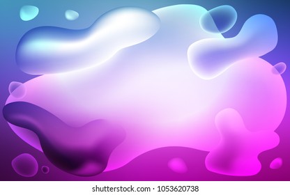 Light Pink, Blue vector template with bent lines. Creative illustration in halftone memphis style with gradient. New composition for your brand book.