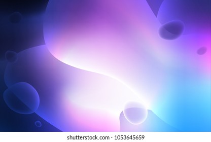 Light Pink, Blue vector template with liquid shapes. Shining illustration, which consist of blurred lines, circles. Brand-new design for your ads, poster, banner.
