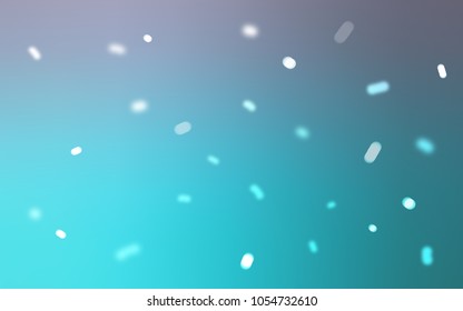 Light Pink, Blue vector template with ice snowflakes. Snow on blurred abstract background with gradient. New year design for your business advert.