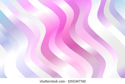 Light Pink, Blue vector template with abstract lines. Glitter abstract illustration with wry lines. Textured wave pattern for backgrounds.