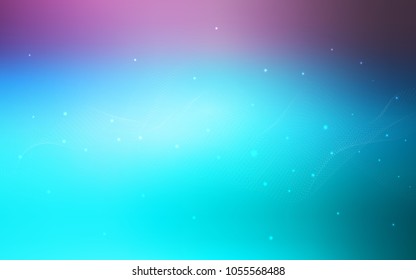 Light Pink, Blue vector template with circles. Blurred decorative design in abstract style with bubbles. Completely new template for your brand book.