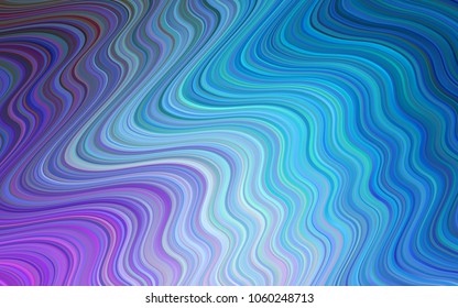 Light Pink, Blue vector template with abstract circles. Modern gradient abstract illustration with bandy lines. Textured wave pattern for backgrounds.