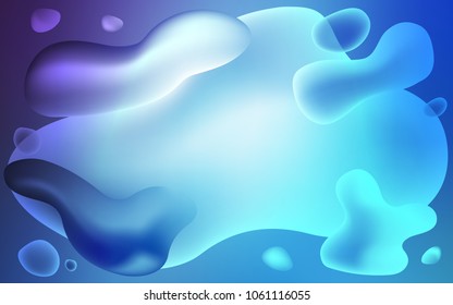 Light Pink, Blue vector template with bubble shapes. Colorful abstract illustration with gradient lines. Memphis design for your web site.