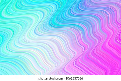 Light Pink, Blue vector template with lava shapes. Shining crooked illustration in memphis style. Memphis style for your business design.